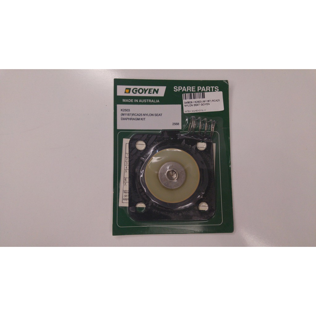 Goyen K2503 (M1187) RCA25 Diaphragm Repair Kit