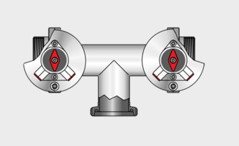 Kieselmann 4414 G-G-G Multi-way Butterfly Valve