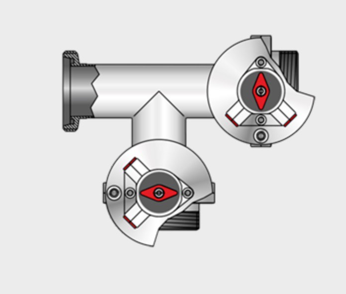 Kieselmann 4415 G-G-G Multi-way Butterfly Valve