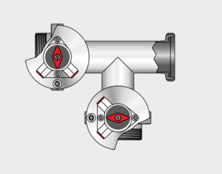 Kieselmann 4416 G-G-G Multi-way Butterfly Valve