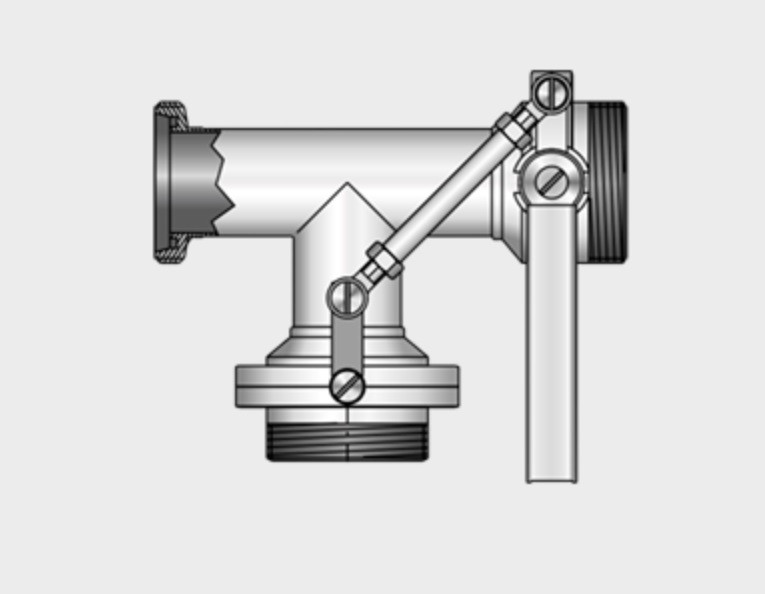 Kieselmann 4915 G-G-G Multi-way Butterfly Valve